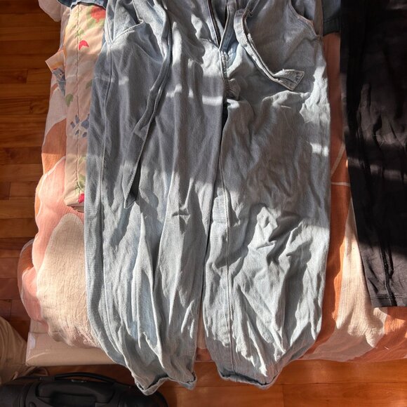 Pantalon denim clair taille élastique / Light denim pants with elastic waist - Picture 3 of 3